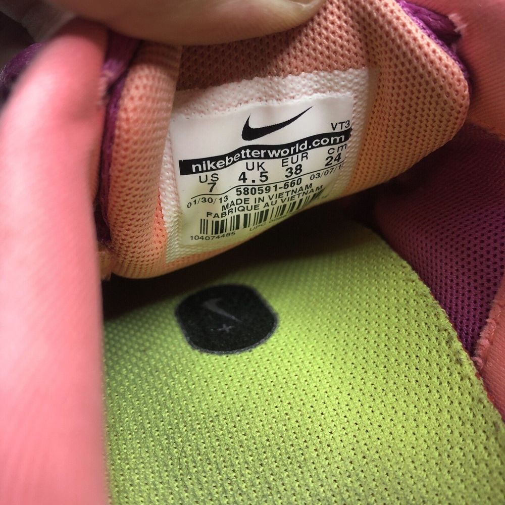 Nike Womens Free 5.0 580591-660 Pink Running Shoes Sneakers Size 7 - Picture 9 of 10